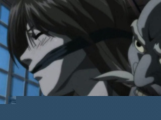 Japanese hentai with muzzle gets squeezed tits and fingered