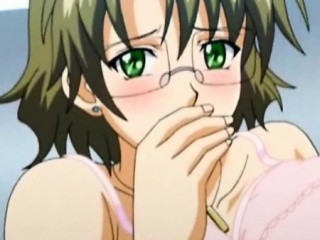 Anime gets nipples teased and pussy banged