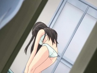 Japanese anime schoolgirl gets squeezing her tits and finger