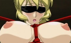 Tied Up And Blindfolded Hentai Blondie Gets Toyed And Fucked
