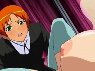 Anime tit job in close-up with busty excited teeny