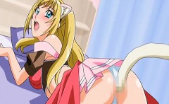 Blonde Hentai Catgirl Gets Toyed And Recorded