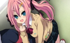 Cute Hentai Schoolgirl Gives Head And Rides