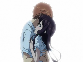 Cute hentai schoolgirl gets her wet pussy pumped outdoors