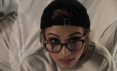 Aubrey Luna Sucks on a Big Cock POV