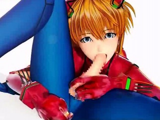 Sex animated doll delighting a cock