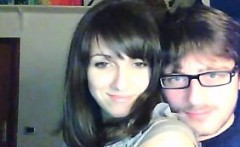 Teen couple plays on webcam, she loves riding him