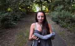 Girl Received Cum Facial In Public Park