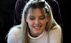Uninhibited blonde enjoys a cigarette while getting nailed