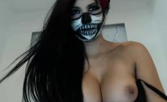 Hot Latina In Makeup Shows Off Her Body