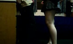 Crazy Dude Lets His Nasty Chick Knee Him In The Nuts Over A