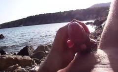 cum in the public beach (Ibiza)