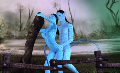 Avatar babe anal fucked by huge blue cock