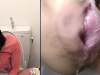 Kinky asian pees upskirt