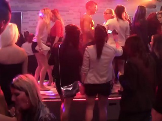 Club girls go wild with big rods