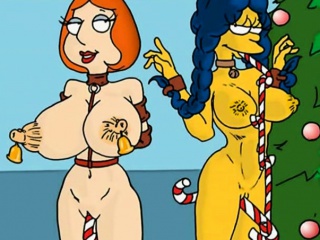 Famous cartoons Xmas orgy