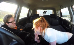 Fake Driving School Cute redhead Ella Hughes