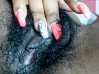 Hairy ebony amateur drilled hard