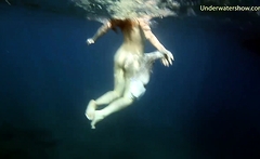 Swimming gracefully naked underwater