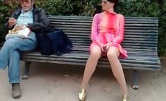 Sexy woman showing her pussy