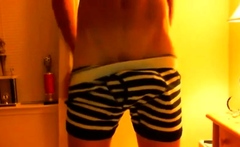 AMAZING twink in hot underwear wanks off!