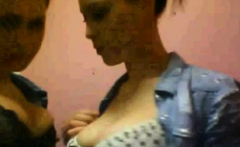 Shopgirls Bare Boobies In Stockroom
