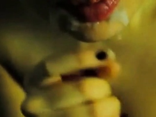 Close up blowjob and a thick cumshot in a thick lips