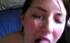 Cute and Sexy Amateur Blowjob with Nice Cum Facial