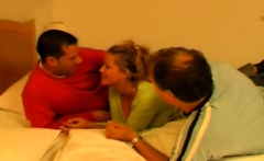 Blonde Milf Gets Two Cocks For Holiday Just To Have Fun