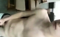 Jerk off in dorm lobby