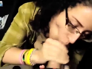 Arabic woman sucks like a pro and love cum