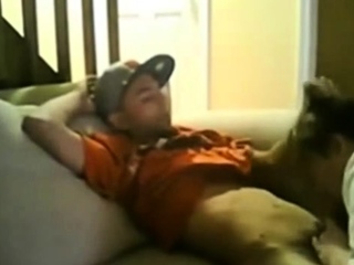 Slim Str8 Thug Boy enjoys Dad's BJ