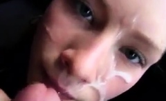 Very Cute Girl And Nice Blowjob In The Car