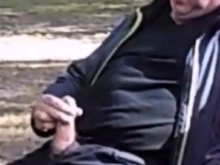 Jack and cum in public