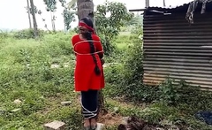 Indian Girl Tied To A Tree
