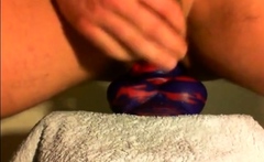 amateur Anal sex toy fun with flint the bad dragon !