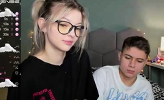 Webcam masturbation very hot blonde teen cum show on webcam