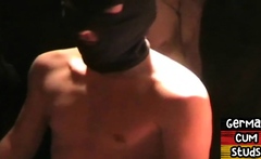 Masked German bottom gangbang fucked