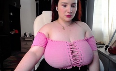 Great Big Boobs On Masturbating Redhead