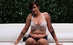 Czech 24yo amateur shows her big boobs at the CASTING
