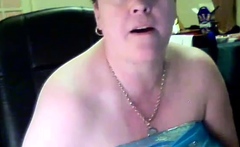 Ugly and obese granny exposes her disgusting fat body