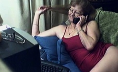 Granny with Glasses on Webcam 12
