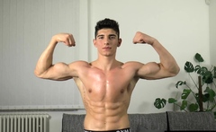 Beautiful boy shows off his hard muscles Jared Shaw EastBoys