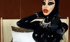 two women fetish latex asslicking and anal mff