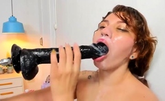 Sexy hottie Anetta Keys enjoys a solo toy masturbation