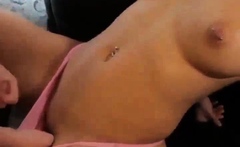 Brunette amateur webcam babe pleases pussy