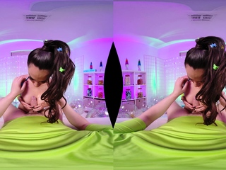 POV blowjob with brunette slut getting throatfucked