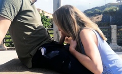 Risky Public Blowjob with a Huge Cumshot in Czech Republic