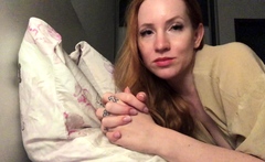 Solo pussy toying redhead sexy close up masturbation action