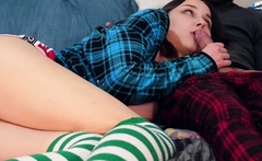 Step sis got hooked on porn with me, she begged to be